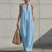 Women's Clothing Women's Sleeveless Cotton Linen Jumpsuit Simple Elegant Casual Spring Summer Fashion For Formal & Casual_ecoleips.com