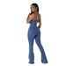 Women's Clothing Women's Fashion Casual Sexy Tube Top Backless Adjustable Drawstring Denim Jumpsuit_ecoleips.com