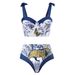 Two Piece Swimsuit Set Conservative Tummy Control Beach Hot Springs Vacation One Piece Bikini_ecoleips.com