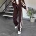 Women's Clothing Fashion Color Block Women's Sportswear Set Long Pants Autumn Casual Style European And American Trendy Jacket_ecoleips.com