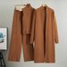 2026 New Women's Clothing Autumn And Winter New Lazy Temperament Knitted Suit Sleeveless Vest Sweater Cardigan Pants Three Piece Set_ecoleips.com
