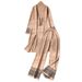 Women's Clothing Jacquard Lounge Set – Oversized Draped Cardigan + Round Neck Knit Top + Flowy Wide-Leg Pants (3-Piece Coordinated Outfit)_ecoleips.com