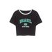 Women's Clothing Fashion Letter Flag Print Round Neck T Shirt Personality Pullover Trendy Short Sleeved T Shirt Top_ecoleips.com