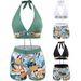 Women's Clothing Bikini Women With Chest Pads Conservative Backless Swimsuit_ecoleips.com