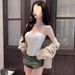 European And American Fashion Built-in Padded Corset With Fishbone Support, Sexy High-waisted Slim-fit Women's Tank Top_ecoleips.com
