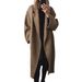 Women's Clothing Multi-Color Woolen Long Windbreaker Jacket Winter Fashion England Style Regular Fit Overcoat_ecoleips.com