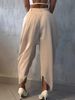 K New Women's Floral Bud Pants Solid Color Sexy Urban Casual Wide Leg Fashionable Cropped Pants_ecoleips.com
