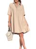 Women's Casual And Elegant Cotton And Linen Dress New Summer Fashion Elegant Short Sleeve White Loose Beach Party Dresses Robe_ecoleips.com