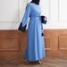 Verve New 2025 Spring Muslim Women's Embroidered Sequin Cuff Robe_ecoleips.com