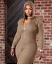 Women's Clothing Women's Knitted Wool Padded Shoulder Hooded Jumpsuit Style Fashion Autumn Winter Long Sleeve For Formal & Casual For Women_ecoleips.com