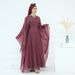 Voya Women's Elegant Satin & Chiffon Two-Piece Set – Layered Overlay Maxi Dress For Wedding Guests & Evening Galas (Plus Size)_ecoleips.com