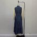 Vintage Wash Denim Shirt Dress Women's Sleeveless Belted Midi Cross-Tie Waist A-Line Silhouette S to XL_ecoleips.com