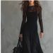 Women's Sexy Elegant Long Dress Mesh Patchwork Fashionable_ecoleips.com