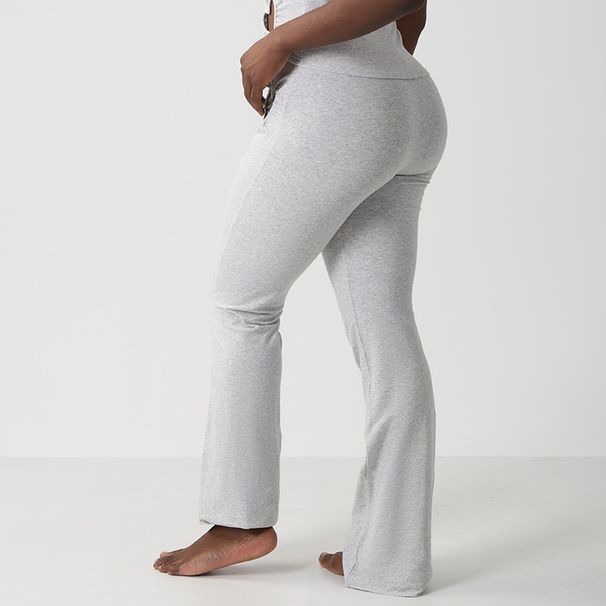 Cotton Jersey Heart Flare Leggings – Low-Rise Women's Flared Pants With Love Motif (4 Colors) – Soft & Stretchy (S-XL)_ecoleips.com