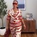Summer Women's African Style Two Piece Set Printed Shirt And High Waisted Wide Leg Trousers Elegant American Style_ecoleips.com