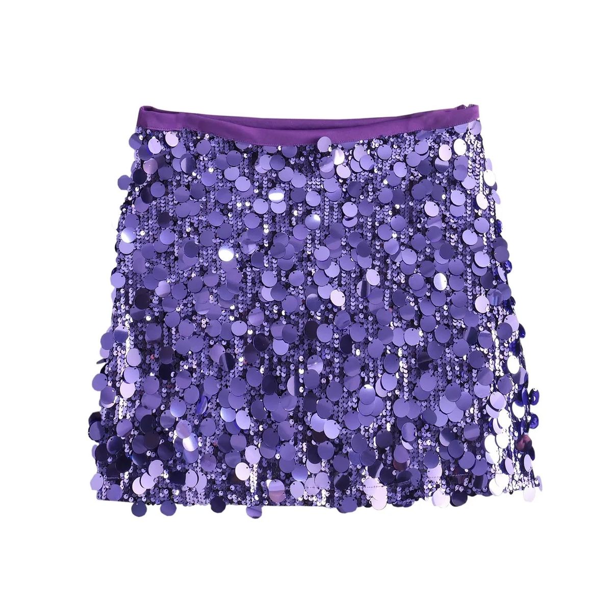 New 2025 Sexy A-Line Skirt for Women High Waist Hip Wrapped Mini Sequined European And American Style_ecoleips.com