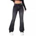 Cross-Border Exclusive Independent Station European And American Women's Fashion New High-Waisted Flared Jeans_ecoleips.com