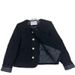 Women's Quilted Short Jacket With Down-Filled Lining - Elegant Polo Collar, Classic Black, Slim Fit, Winter Fashion, Small-Chic Style_ecoleips.com