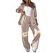 2025 European And American Independent Station Fashion New Solid Color Ribbed Elegant Commuter 2-Piece Set_ecoleips.com