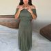 Women's Elegant Off-Shoulder Long Dress Semi-Sheer Stylish Autumn Fashion_ecoleips.com