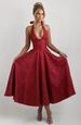 Holiday Jacquard Waist Holiday Fashion Dress Y2K Long Dress_ecoleips.com