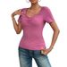 Cross-border Foreign Trade 2026 Summer New Model Independent Station European And American Solid Color V-neck_ecoleips.com