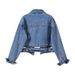 K Explosive Street Denim Jacket Women's New Vintage High Waist Unique Denim Short Jacket Top_ecoleips.com
