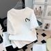 Women's Trendy Pure Cotton Printed T-Shirt Short Sleeved Loose Fit Summer 2025 New Style Versatile Niche Boyfriend Lazy Vibe Design Top_ecoleips.com