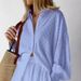 Women's Summer Oversized Shirt With Mid-Length, Chic Commuting Design And Casual Shirt_ecoleips.com
