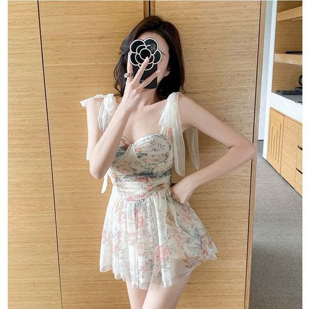 Korean Style Women's Swimsuit 2026 Trendy Sophisticated Fairy like Pure Alluring Design Conceals Tummy Slimming Effect_ecoleips.com