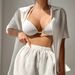 Women's Clothing Beach Vacation Solid Color Shirt Two Piece Suit Sexy Loose Sun Protection Clothing Casual Beach Shirt_ecoleips.com