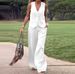 Women's Clothing Solid Color Suit Vest Trousers Collage Splicing Casual Two Piece Suit For Women_ecoleips.com