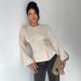 Women's Flared Sleeve Top Long Sleeve Blouse Elegant Soft Stretch Fabric for Casual And Dressy Occasions Spring Summer_ecoleips.com