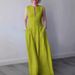 Elegant High-Waisted Zipper Sleeveless Dress For Women, Solid Color Slim Office Midi Dress, Fashion Casual Bodycon Long Dress_ecoleips.com