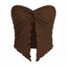 Women's Clothing Sexy Pleated Twisted Tube Top Backless Top_ecoleips.com