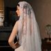 Women's Clothing Vintage Ethereal Lace Wedding Dress With Long Train For Church Outdoor Bridal Veil Included_ecoleips.com