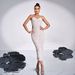 European And American Women's New High End Suspender V Neck Slim Hollow Sequin Beads Banquet Evening Dress_ecoleips.com