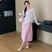 Summer New Korean Fashion Two-Piece Maternity Dress_ecoleips.com