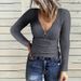 Aria Basics Aria Basics Cross-border European And American Clothing 2023 Autumn New Model Front Zipper Casual Long-sleeve T-shirt Women's_ecoleips.com