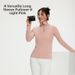 Women's Slim Fit High Neck Fleece Sweatshirt Long Sleeve Zipper Warm Double Sided Autumn Winter Top England Style Elegant Fashion_ecoleips.com