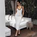European And American Style Women's Fashion Cross-Border Hot-Selling New Color-Block Backless Elegant Slim Fit_ecoleips.com