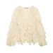 Aria Basics Aria Basics 2025 European And American Style Spring Women's Long-sleeve Layered Decorative Ruffle Shirt 6112_ecoleips.com