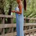 Fashion Loose Fitting Casual Solid Color Overalls Women's Suspender Jumpsuit_ecoleips.com