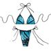Women's Butterfly Print Tie-Up Two-Piece Bikini Set Beach Swimsuit Polyester Regular Fit For All Seasons_ecoleips.com