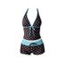 Polka Dot Milk Coffee Slimming off Shoulder Two Piece Swimsuit for Women Retro Style Beach Spa Resort Wear_ecoleips.com