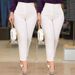 elegant highwaisted straightleg trousers for women office chic wideleg dr pants in white, black & wine red_ecoleips.com