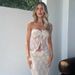 Women's Clothing Lace Hot Girl Holiday Style Perspective Sexy Rose Hollow Long Skirt Waist Suit_ecoleips.com