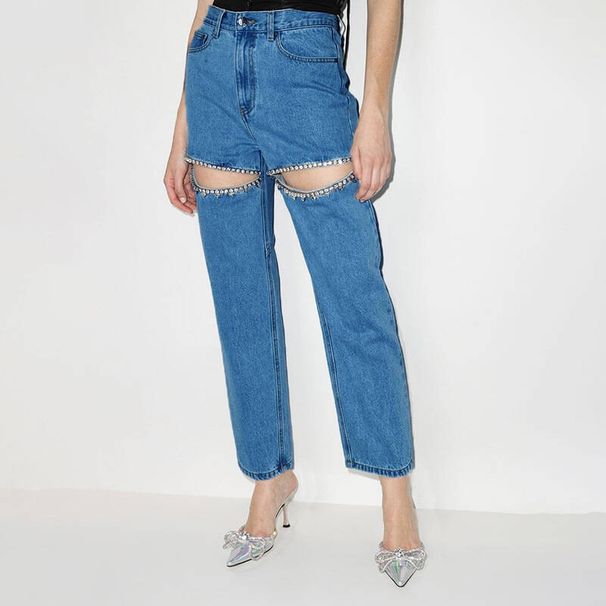 2025 New Spring American Style Versatile Slimming High Waist Loose Long Straight Jeans For Women_ecoleips.com