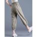 Suitable For All Seasons Cotton For Women, Summer Thin Style 2024 New Linen Women's Casual Nine-point Jogger Harem Pants, Lantern Pants Trend_ecoleips.com