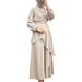 Women's Clothing Set Muslim Style Solid Color Fashion Strap Wide Leg Pants Set_ecoleips.com